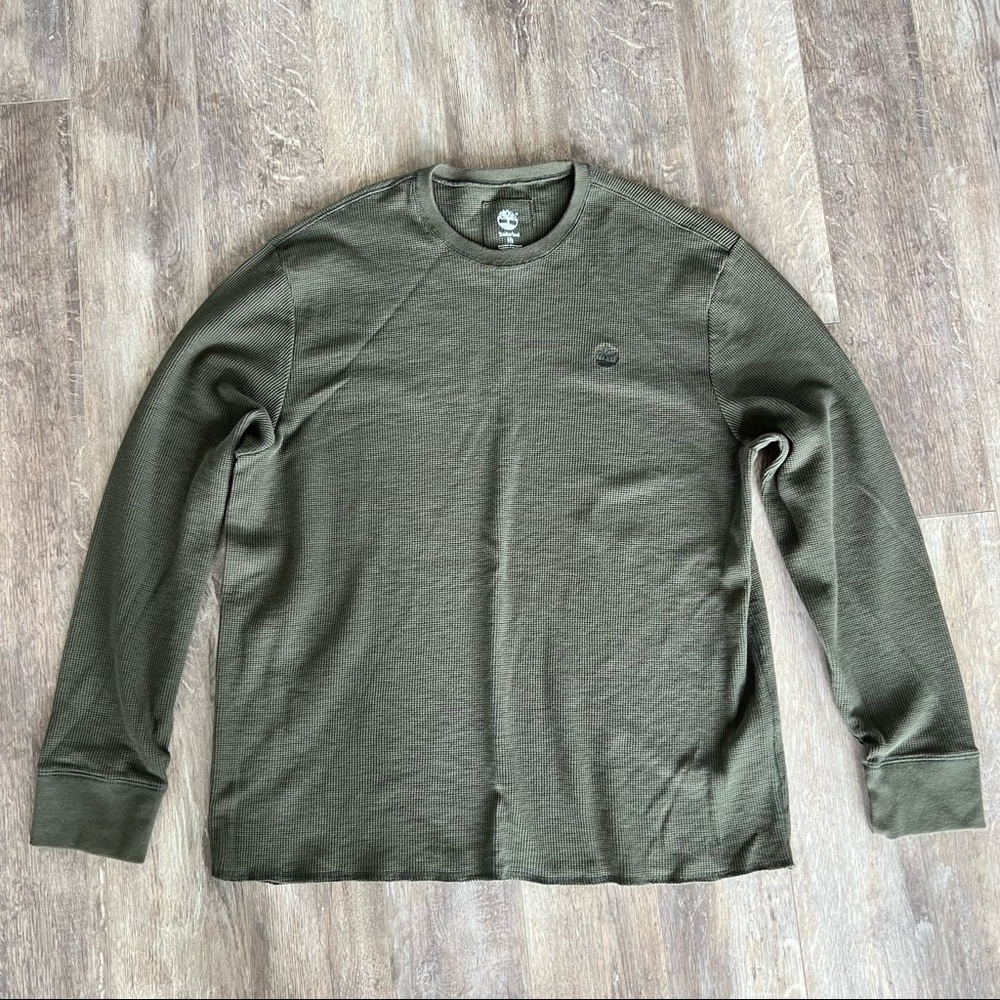 Timberland Crew Neck Waffle Long Sleeve - Army Green